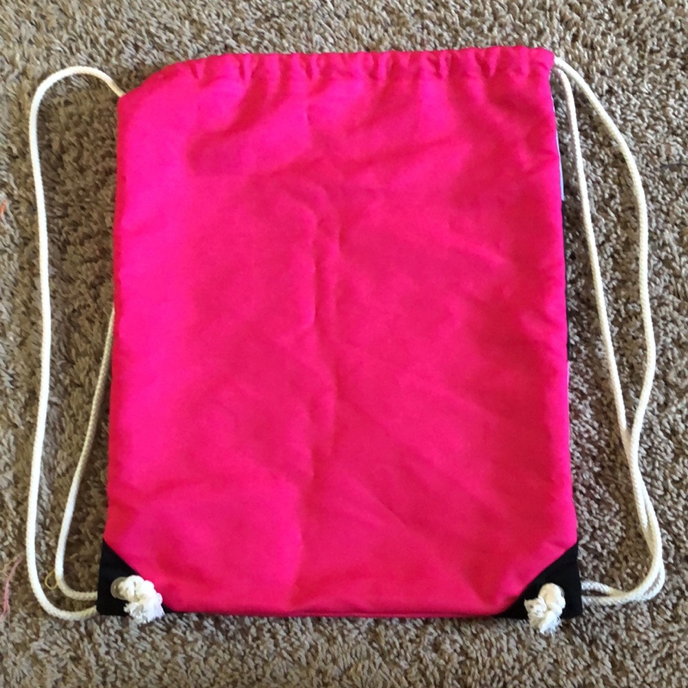 Like New Pink Multicolor Drawstring Backpack - Picture 2 of 3